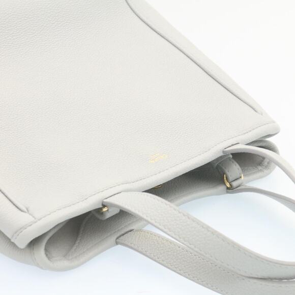 CELINE Small Fold Cabas Hand Bag Shoulder Bag Light Blue - Picture 6 of 12